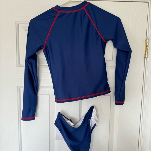 Nautica Kids Rashguard Set - Blue and White - Picture 2 of 4